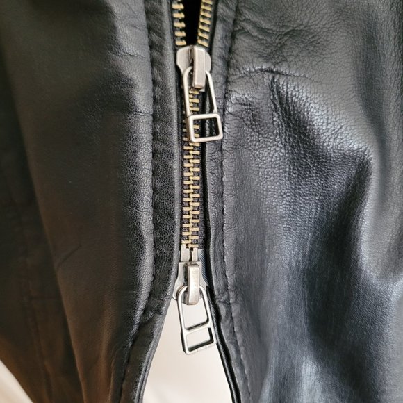 Long Black Leather Jacket Danier - Picture 5 of 7